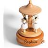 LCMAIT Scatola di Musica in Legno Personalizzabile, Scatola di Musica in Legno Personalizzata Incisa a Mano, Scatola di Musica Personalizzata con Nome/Testo, Regali per Bambini Ragazze Ragazzi Figlia (1)