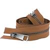 Stevenurr 5# Cerniere Colorate 30-80cm Doppi cursori Aperti Cerniera in Metallo Nero Artigianato Accessori per Cucire Abbigliamento Fai da Te, Marrone, 50cm