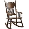 GTTFX Sedia a Dondolo Country Americana con Schienale in Legno massello Poltrona per Riposo Pigro, Adatta per Ufficio, Camera da Letto, Studio, Giardino 57 x 81 x 105