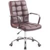 CLP Sedia Design Ufficio Deli I Poltrona Scrivania Imbottita I Sedia Direzionale Girevole E Regolabile, Colore:Bordeaux