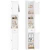 HEXCELEN Mobile da Bagno, Mobile da Bagnos Alto con 2 Ante e 1 Cassetto, Ripiano Regolabile, Scomparti Aperti, Mobiletto Bagnos Salvaspazio, per Bagno Soggiorno Camera da Letto 28 x 28 x 180 cm Bianco