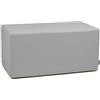 Avalon - Pouf RETTANGOLO Rigido Mamba, Puff Poggiapiedi Divano Rettangolare, Pouffe in Similpelle per Interno ed Esterno, Comodo e Impermeabile, Ignifugo Classe 1IM,Made in Italy(90cm-Ghiaccio)