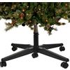 BAKAJI Base Albero di Natale in Plastica con Ruote, Supporto Versatile Regolabile Nero con Rotelle Piroettanti con Blocco e Attacco Universale, Resistente ed Ergonomico 69 x 22 x 50 cm