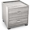 MA MAISON Comodino 2 Cassetti - Struttura in Legno Truciolare, Melaminico, Colori Vari, Design Moderno, Camera da Letto, Mobiletto Cassettiera - 43 x 40 x 43,5 cm (Rovere Grigio)