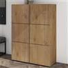 Mai & Mai Scarpiera da Ingresso 90x36x120cm,Marrone chiaro | Scarpiera Portascarpe Armadio Scaffale 6 Ante + 12 Scomparti per Ingresso Soggiorno, Camera da Letto, Schuhschrank02