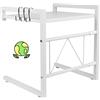 LANTUS Scaffale Mensola per Forno a Microonde, per Cucina Organizzatore a 2 Ripiani, Fino a 25 kg, (42 cm (40-65 cm) bianco)