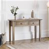 Vida Designs Panama - Tavolo consolle con 2 cassetti, colore quercia naturale