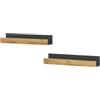 Vicco Mensola Tomy, Antracite/Rovere dorato, 60 x 10 cm