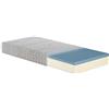 Materassimemory.eu Materasso Singolo Memory Onda Misura 80x190 Alto 21 cm Rivestimento Aloe Argento Sfoderabile