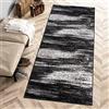 Carpeto Rugs Tappeto Cucina Moderno Astratto Pelo Corto - Tappeto Corridoio - Tappeto per Cucina Moderni - Tappeto Passatoia Cucina - Grigio Nero - 80 x 100 cm