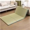 Coolpleasant Tatami Giapponese, Tappetino Meditazione,Spesso 3,5 cm Futon Materasso, 4 Pieghevole Tappetino Antiscivolo per Letto, Dormire, Yoga, Zen, Sala Da Tè(Size:90x200x3.5cm)