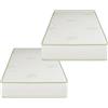 Sleephome Kit Materasso Singolo 80x190 h 20 cm Molle Insacchettate e Memory Foam Mediterraneo - Dispositivo Medico Classe 1 Detraibile - Ortopedico, Accoglienza Avvolgente - Made in Italy