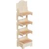 Cemab srl Cemab America, espositore in legno 4 piani con montaggio ad incastro, scaffalatura autoportante salvaspazio per prodotti in negozi e supermercati (43 cm, Non Personalizzato)