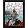 Rahmendesign24 Cornice per puzzle Milano per puzzle ca. 500-1000 pezzi 40x100 cm 100x40 cm Nero (alta lucentezza) con vetro acrilico