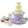 Giles & Posner Mini Fontana di Cioccolato - Macchina Elettrica a 3 Livelli, Spegnimento Automatico, 0°C a 50°C, Party Dip & Share, 2 Vassoi per Alimenti, 500ml, Inclusi 100 Spiedini, 25W, Viola