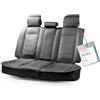 Walser coprisedile auto, coprisedile auto universale e pad protettivo in nero-grigio, rivestimento per sedili posteriori in look racing