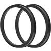 TUCKBOLD Anelli Centrici Mozzo Ruota Neri 2 Pz per Auto Plastica | Diametro interno 93.1mm, Diametro esterno 106.1mm, Spessore 10mm, Sostituzione diretta, Per foro 106.1mm e mozzo 93.1mm