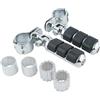 TCMT Pedane regolabili da 25 mm, 32 mm, 35 mm, adatte per Harley Honda Yamaha Kawasaki Triumph Bobber Chopper ATV UTV con protezione motore da 25 mm a 35 mm o tubo telaio