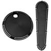 Bid4ze Black Cut CNC Dash Track Insert Cover & Fuel Tank Door Cover Cap Per Harley Touring Electra Glide Street Glide Road Glide 2008-2017