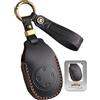 ontto Custodia per Chiave in Stile Retrò Adatta per leapmotor T03 2026 2025 2024 2023 2022 in pelle Telecomando per Chiavi Auto Cover per Chiavi con portachiavi 4 Tasti Accessori Nero