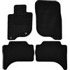 J&J AUTOMOTIVE Tappetini in Tessuto per Mitsubishi L200 2015-2018, Set da 4 Pezzi Anteriori e Posteriori, di Velluto su Misura, Antiscivolo, Colore Nero