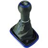 Do!LED DoLED, pomello del cambio, telaio blu, con cuciture blu, tappo a 5 marce, per aste del cambio da 23 mm, compatibile con VW Golf 4 Bora