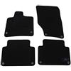 J&J AUTOMOTIVE Tappetini in Tessuto per Audi Q7 2005-2015, Set da 4 Pezzi Anteriori e Posteriori, di Velluto su Misura, Antiscivolo, Colore Nero