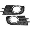TWMEU Fari Fendinebbia Paraurti Per VW Per Tiguan 2012-2018 Cornice Per Fendinebbia Supporto Per Fendinebbia Con Anello Nero/cromato Accessori Per Auto Guscio(A Pair Black Ring)