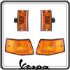 GSC RICAMBI SRL KIT 4 FANALINO FANALINI FRECCIA FRECCE INDICATORI DI DIREZIONE ANTERIORI E POSTERIORI ARANCIO COMPATIBILI CON PIAGGIO VESPA PX 125-150 - 200 - VESPA ARCOBALENO - VESPA LML STAR.