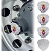 Forten Kingdom 4 adesivi Griffin in alluminio per cerchioni di camion Scania, coprimozzo con emblema adesivo (bianco)