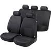 WALSER 11939 Set di coprisedili auto, proteggi sedili per auto Dotspot Premium set completo, 2 coprisedili anteriori, 1 coprisedile posteriore in nero/grigio