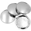 ZXCVDF 4 Tappi Coprimozzo per VW Beetle Convertible 2003-2010 Compatibile 65mm Copricerchi Ruota ABS Tappi Per Ruote Cerchioni Decorativi Accessori Protettivi,Silver