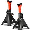 Yakimz Cavalletti di sostegno, portata 3000 kg, altezza di sollevamento 285-430 mm, regolabile, supporto automotive, con fusibile e gomma per roulotte (set da 2)