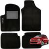 W-Parts SERIE 4 TAPPETI - TAPPETINI IN MOQUETTE NERI PER 500 DAL 2007 AL 2012 con battitacco Cucito e Striscia Antiscivolo
