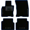 QUEMAR Tappetini Auto compatibili con Ford Kuga III dal 2020 anche Hybrid/Kit Tappeti Moquette e Gomma su Misura (Set 2 Anter.+ 2 Poster.)/ Ricami e Colori Personalizzati (4 Ricami, Bordo Blu)