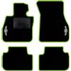QUEMAR Tappetini Auto compatibili con MINI Countryman F60 2017-2024 anche Hybrid/Kit Tappeti Moquette e Gomma su Misura (Set 2 Ant.+2 Post.)/Ricami e Colori Personalizzati (Bordo V.Acido, 2 Ricami)