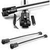 CHROMEMASTER AGURI Prestige II | Compatibile con Fiat Doblo II 2010-2022 | Portapacchi, barre portatutto | Per trasportare una scatola da tetto, un portabagagli per biciclette, una scala | Alluminio