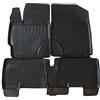 J&J AUTOMOTIVE Tappetini Auto in Gomma su Misura per Toyota Yaris 2005-2010, Set da 4 Pezzi, Bordo Alto 4 cm, Antiscivolo, Inodore, Colore Nero
