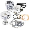 STI Kit Cilindro 50cc Testa CNC Scomposta per Minimoto Racing Completo ARGENTO spinotto 12mm
