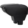 YJYWZH Bracciolo per Opel Corsa F 2020-2026 con 6 USB e Portabicchieri | 4 USB e 2 USB-C,Portabicchieri,Vano smartphone,Doppio vano portaoggetti,Bracciolo centrale,Pelle PU,Base specifica veicolo