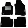 Generico Set Tappetini Auto Ypsilon dal 2012, 4 Pezzi in Moquette Nera, con Clip di Fissaggio e Bordo Antiscivolo (4 ricami laterali, moquette standard 6 mm)