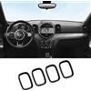 FDAIUN per BMW MINI Cooper F60 Countryman ABS cruscotto auto prese d'aria griglie mascherina adesivi decorazione interni accessori (Nero)