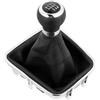 ZJYZYQ Copri Pomello Leva Cambio Auto Per VW Per Tiguan 2007 2008 2009 2010 2011 Auto Manuale Pomello Del Cambio A 6 Velocità Con Cuffia Copri Cuffia Nera
