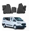 Modifycar Tappetini in gomma compatibili con Ford Tourneo Custom | Tra 2012-2018 | Accessori Auto Tappeto Gomma Pavimento Premium