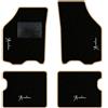 QUEMAR Tappetini Auto per Lancia Ypsilon 3 porte, Bordo Beige, 4 Ricami | 2003-2011 / Kit Tappeti Moquette e Gomma su Misura / Set 2 Anteriori + 2 Posteriori / Ricami e Colori Personalizzati