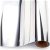 Bornsk Pellicola Wrapping Auto Moto Argento Cromato Termoformabile, modellabile col calore (50x150cm)