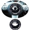 uvcany MINI R50 R52 R53 Decorazione Volante dell', Adesivo Volante per Mini Cooper One/S/JCW Serie R R50 R52 R53 2002-2006(Union Jack Nero)