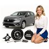 Generico Ruotino di scorta Compatibile per/con DACIA Sandero Stepway Streetway 16 pollici 4 fori con Sacca Rotonda + Chiave + Cric + Guanti Kit Emergenza Auto Top Da anno 2020 fino ad oggi