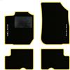 QUEMAR Tappetini Auto per Dacia Duster 2010-2017, Bordo Giallo, 2 Ricami