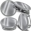 SkinoEu 4 x 75mm Coprimozzo Copricerchi Tappi Ruota Cerchi Lega Ricambio Compatibili per Mercedes Benz 6470207 / B66470200 Argento Grigio CMS 8
